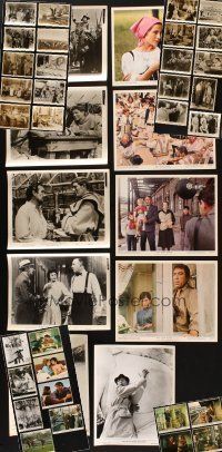 9r229 LOT OF 42 8x10 STILLS '50s-60s great images from a variety of movies, some in color!