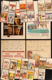 9r259 LOT OF 27 WINDOW CARDS '50s-60s great images from a variety of different movies!