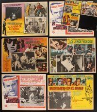 9r271 LOT OF 9 MEXICAN LOBBY CARDS '60s-70s great images from a variety of different movies!