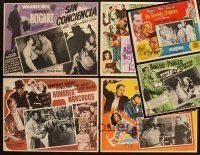 9r272 LOT OF 6 HUMPHREY BOGART MEXICAN LOBBY CARDS '50s Enforcer, Desperate Hours +more!