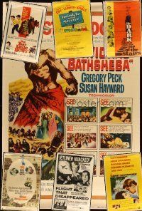 9r275 LOT OF 7 UNFOLDED 40x60s '60s David & Bathsheba, Dark at the Top of the Stairs & more!