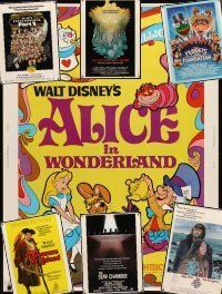 9r283 LOT OF 7 UNFOLDED 30x40s '70s-80s psychedelic Alice in Wonderland reissue, Muppets & more!
