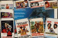 9r310 LOT OF 10 UNFOLDED BELGIAN POSTERS '60s-70s cool different artwork & photographic images!