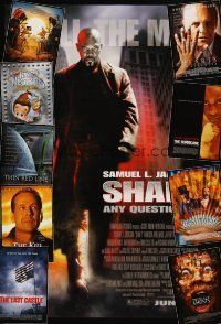 9r318 LOT OF 34 UNFOLDED DOUBLE-SIDED ONE-SHEETS '98 - '03 Shaft, Thirteen Ghosts & many more!