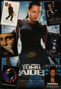 9r333 LOT OF 7 UNFOLDED DOUBLE-SIDED ONE-SHEETS '90 - '08 Tomb Raider, Batman Returns, Dick Tracy