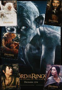 9r335 LOT OF 6 UNFOLDED DOUBLE-SIDED TEASER ONE-SHEETS LORD OF THE RINGS: THE RETURN OF THE KING '03