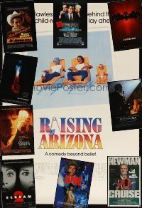 9r346 LOT OF 18 UNFOLDED MOSTLY DOUBLE-SIDED ONE-SHEETS '86 - '04 Raising Arizona, Batman & Robin