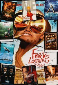 9r349 LOT OF 13 UNFOLDED MOSTLY DOUBLE-SIDED ONE-SHEETS '97 - '01 Fear & Loathing in Las Vegas!