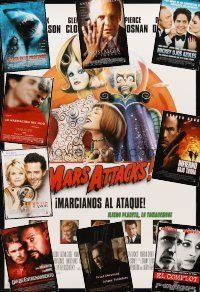 9r358 LOT OF 20 UNFOLDED SPANISH/U.S. DOUBLE-SIDED & SINGLE-SIDED ONE-SHEETS '96 - '01 Mars Attacks!