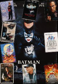 9r364 LOT OF 14 UNFOLDED DOUBLE-SIDED & SINGLE-SIDED ONE-SHEETS '83 - '99 Batman Returns +more!