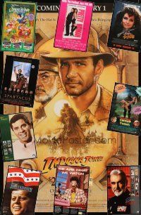 9r396 LOT OF 13 UNFOLDED VIDEO ONE-SHEETS '37 - '04 Indiana Jones & the Last Crusade & more!