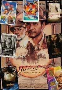 9r398 LOT OF 8 UNFOLDED ONE-SHEETS + 2 REPRODUCTION POSTERS '80-03 Indiana Jones & the Last Crusade