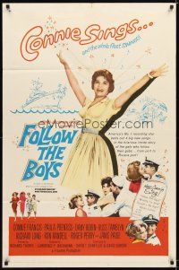 9r034 FOLLOW THE BOYS 1sh '63 Connie Francis sings and the whole Navy fleet swings!