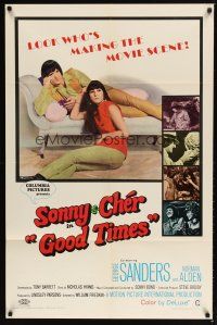 9r005 GOOD TIMES 1sh + set of 8 LCs '67 first William Friedkin, great image of young Sonny & Cher!