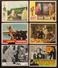 9r144 LOT OF 6 LOBBY CARDS INCLUDING TWO JAMES BONDS '40s-70s in much lesser condition!