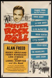 9r024 MISTER ROCK & ROLL 1sh + LC + 8x10 '57 musicians Alan Freed, Little Richard, Chuck Berry!
