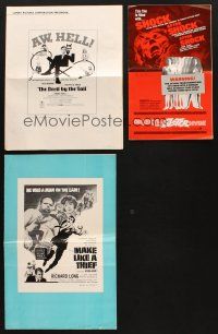 9r174 LOT OF 3 CUT PRESSBOOKS '60s-70s Dr. Jekyll & Sister Hyde, Devil by the Tail + more!