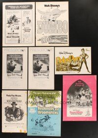 9r166 LOT OF 8 CUT & UNCUT PRESSBOOKS '70s advertising for Disney cartoons & more!
