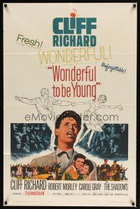9r017 WONDERFUL TO BE YOUNG 1sh + set of 8 LCs '62 Cliff Richard, Robert Morley, rock 'n' roll!