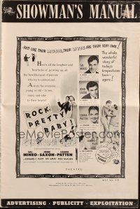 9r060 ROCK PRETTY BABY pressbook '57 Sal Mineo, it's the rock 'n roll sensation of our generation!