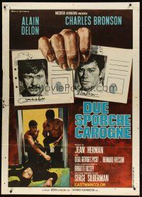 9s178 FAREWELL, FRIEND Italian 1p '68 Adieu l'ami, Charles Bronson & Alain Delon by Gasparri!