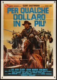 9s185 FOR A FEW DOLLARS MORE Italian 1p R80s different art of Eastwood on stagecoach by Ciriello!