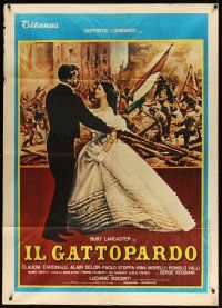 9s227 LEOPARD Italian 1p R70s Luchino Visconti's Il Gattopardo, art of Burt Lancaster & Cardinale!