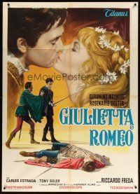9s271 ROMEO & JULIET Italian 1p '64 William Shakespeare, wonderful art of top stars!