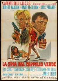 9s284 SPY IN THE GREEN HAT Italian 1p '67 Robert Vaughn & David McCallum, Man from UNCLE!