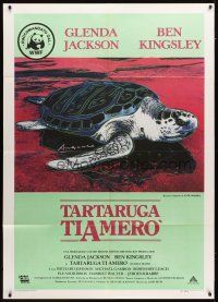 9s302 TURTLE DIARY Italian 1p '86 fantastic art of sea turtle on the beach by Andy Warhol!