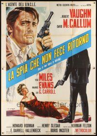 9s085 ONE OF OUR SPIES IS MISSING Italian 2p '66 Robert Vaughn, Vera Miles, The Man from UNCLE!
