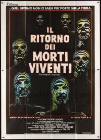 9s092 RETURN OF THE LIVING DEAD Italian 2p '85 wild completely different zombie artwork!