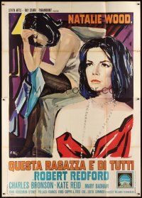 9s112 THIS PROPERTY IS CONDEMNED Italian 2p '66 different art of sexy Natalie Wood by Ercole Brini