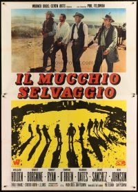9s123 WILD BUNCH Italian 2p '69 Sam Peckinpah cowboy classic, William Holden, different image!