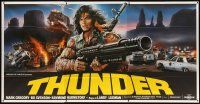9s005 THUNDER Italian 3p '83 wild Enzo Sciotti art of steroided Mark Gregory with huge gun!