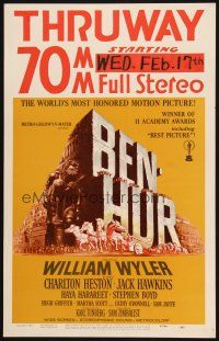 9s344 BEN-HUR WC R69 Charlton Heston, William Wyler classic religious epic, cool chariot art!