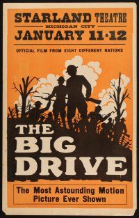 9s348 BIG DRIVE WC '28 World War I documentary film from eight different nations!