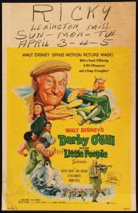 9s382 DARBY O'GILL & THE LITTLE PEOPLE WC '59 Disney, Sean Connery, it's leprechaun magic!
