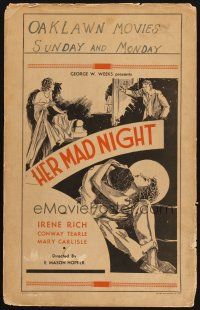 9s450 HER MAD NIGHT WC '32 sexy Mary Carlisle's mom Irene Rich takes the blame for false murder!