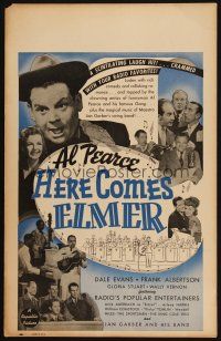 9s452 HERE COMES ELMER WC '43 Al Pearce, Dale Evans, King Cole Trio & radio's popular entertainers!