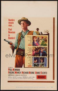 9s461 HOMBRE WC '66 Paul Newman, Fredric March, directed by Martin Ritt, it means man!