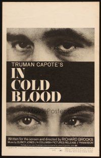 9s468 IN COLD BLOOD WC '67 Richard Brooks directed, Robert Blake, from Truman Capote novel!