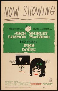 9s476 IRMA LA DOUCE WC '63 Billy Wilder, great art of Shirley MacLaine & Jack Lemmon!