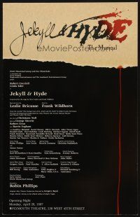 9s482 JEKYLL & HYDE stage play WC '97 from the classic book by Robert Louis Stevenson!