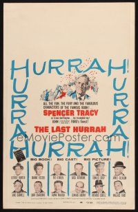 9s499 LAST HURRAH WC '58 John Ford, art of Spencer Tracy, portraits of 12 top cast members!
