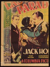 9s500 LAST PARADE WC '31 cool art of gangster Jack Holt embracing Constance Cummings!