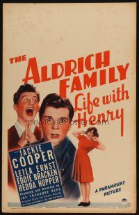 9s505 LIFE WITH HENRY WC '40 great image of Jackie Cooper as Henry Aldrich, all-American teen!