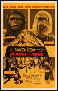 9s557 PLANET OF THE APES Benton REPRO WC '90s Charlton Heston, man is hunted & caged!