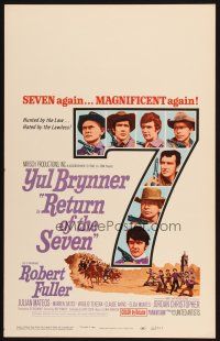 9s575 RETURN OF THE SEVEN WC '66 Yul Brynner reprises his role as master gunfighter!