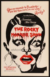 9s578 ROCKY HORROR SHOW stage play WC '75 cool art of Tim Curry on Broadway!